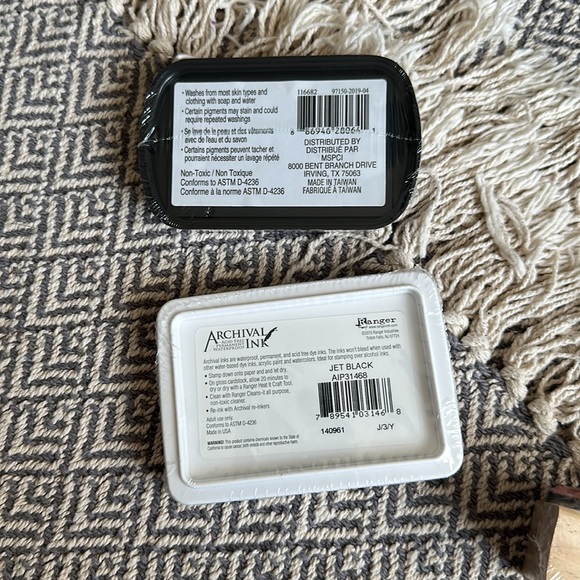 NWT Baby Shower Wood Stamps &Ink Pads | Blue | Black | Scrapbook | Invitations - Picture 3 of 9